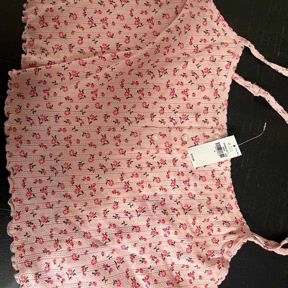 Old Navy Pink Floral Pajama Top
